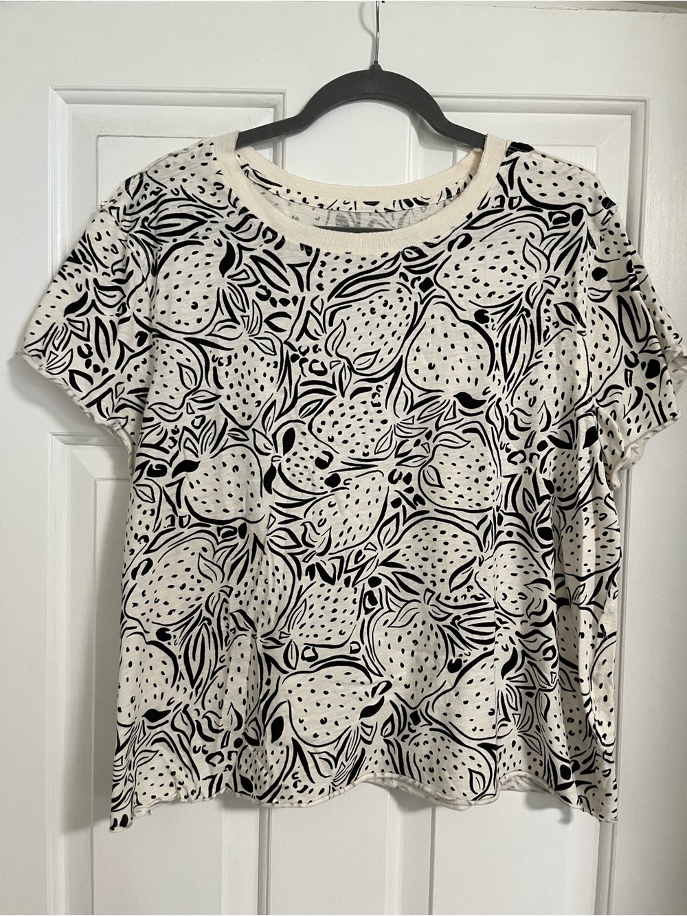 Maeve Caitlin Cotton Boxy Tee - Large